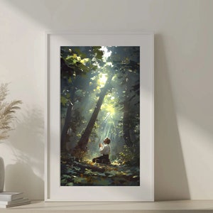The Sacred Grove, LDS Printable Art, Joseph Smith Painting, Hear Him ,The First Vision, LDS Wall Art, Mormon, Joseph Smith, Jesus Christ