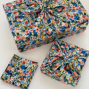 Furoshiki / Eco Friendly Gift Wrap / Wrapping Cloth / Rifle Paper Co Wrap / Reusable Gift Wrap / Unique Wrapping Ideas image 3