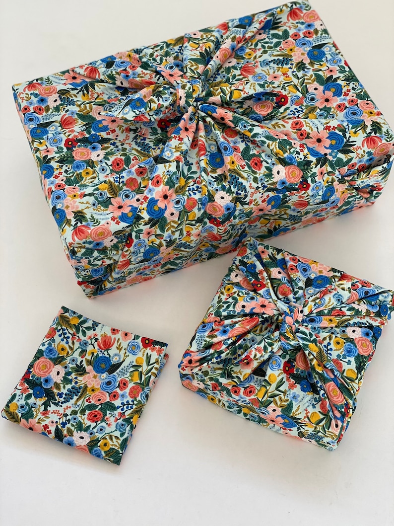 Furoshiki / Eco Friendly Gift Wrap / Wrapping Cloth / Rifle Paper Co Wrap / Reusable Gift Wrap / Unique Wrapping Ideas image 3