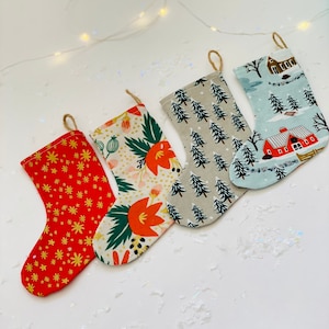 Mini Stockings / Small Gift Stocking / Stocking Table Decor / Christmas Stocking / Gift Card Stocking /Stocking Ornament