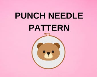 Teddy Bear Punch Needle Pattern (PDF File)