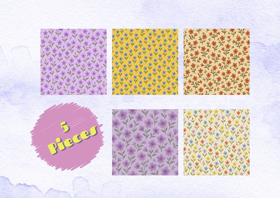 Pattern Design for Craft and Design Projects Floral Mixed Continuous ...