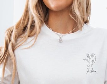 Women's tshirt with minimalist design,boho clothing, summer style shirt with cottagecore print,shirts for mental health,gifts for girlfriend