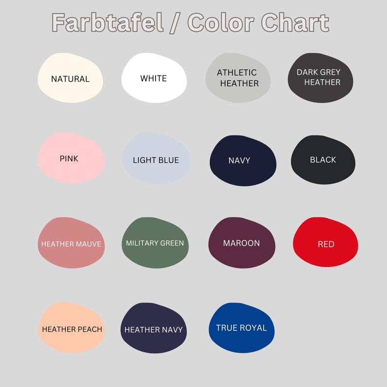 Puede incluir: Carta de colores con 12 muestras de colores diferentes. Los colores son: natural, blanco, gris deportivo, gris oscuro, rosa, azul claro, azul marino, negro, malva jaspeado, verde militar, granate, rojo, melocot&oacute;n jaspeado, azul marino jaspeado y azul rey.