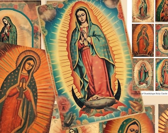 Our Lady of Guadalupe Ephemera: Shabby Chic Journal Cards (Digital Download)