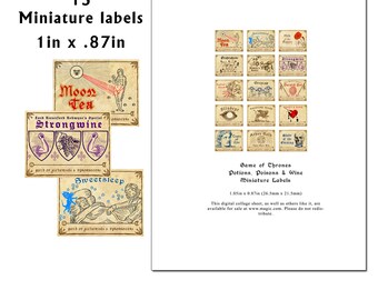 Thrones wine labels | Etsy