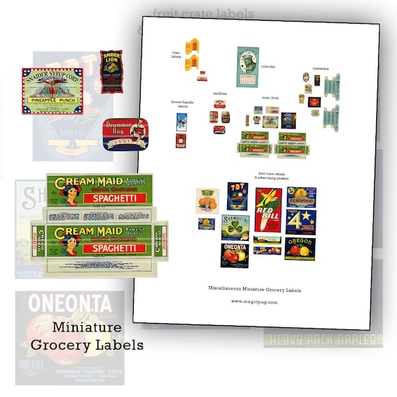 Miniature Dollhouse Antique Grocery Store Food and Cosmetics Etsy