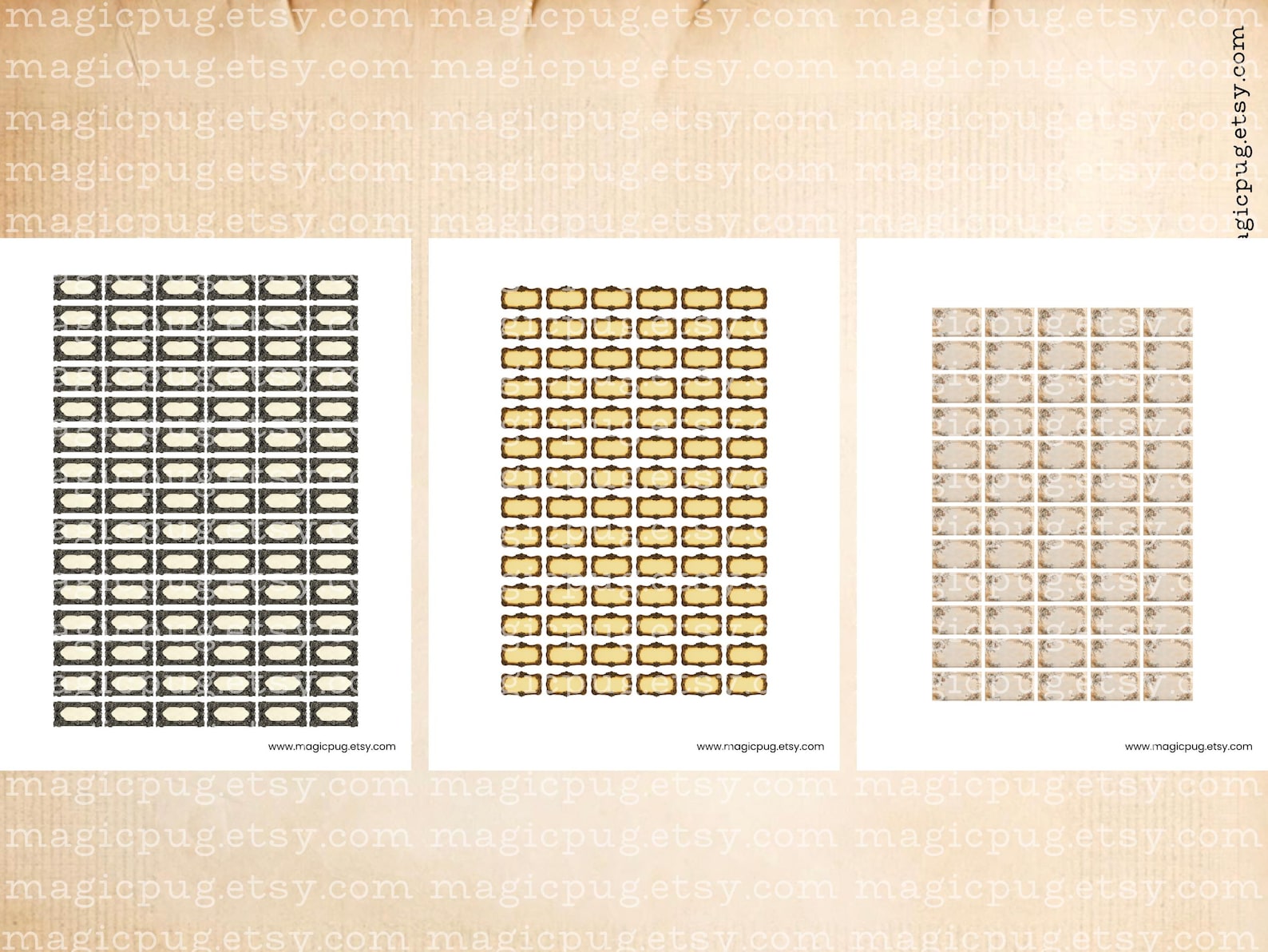Miniature Blank Labels Digital Download Set Dollhouse 1:12 Scale ...