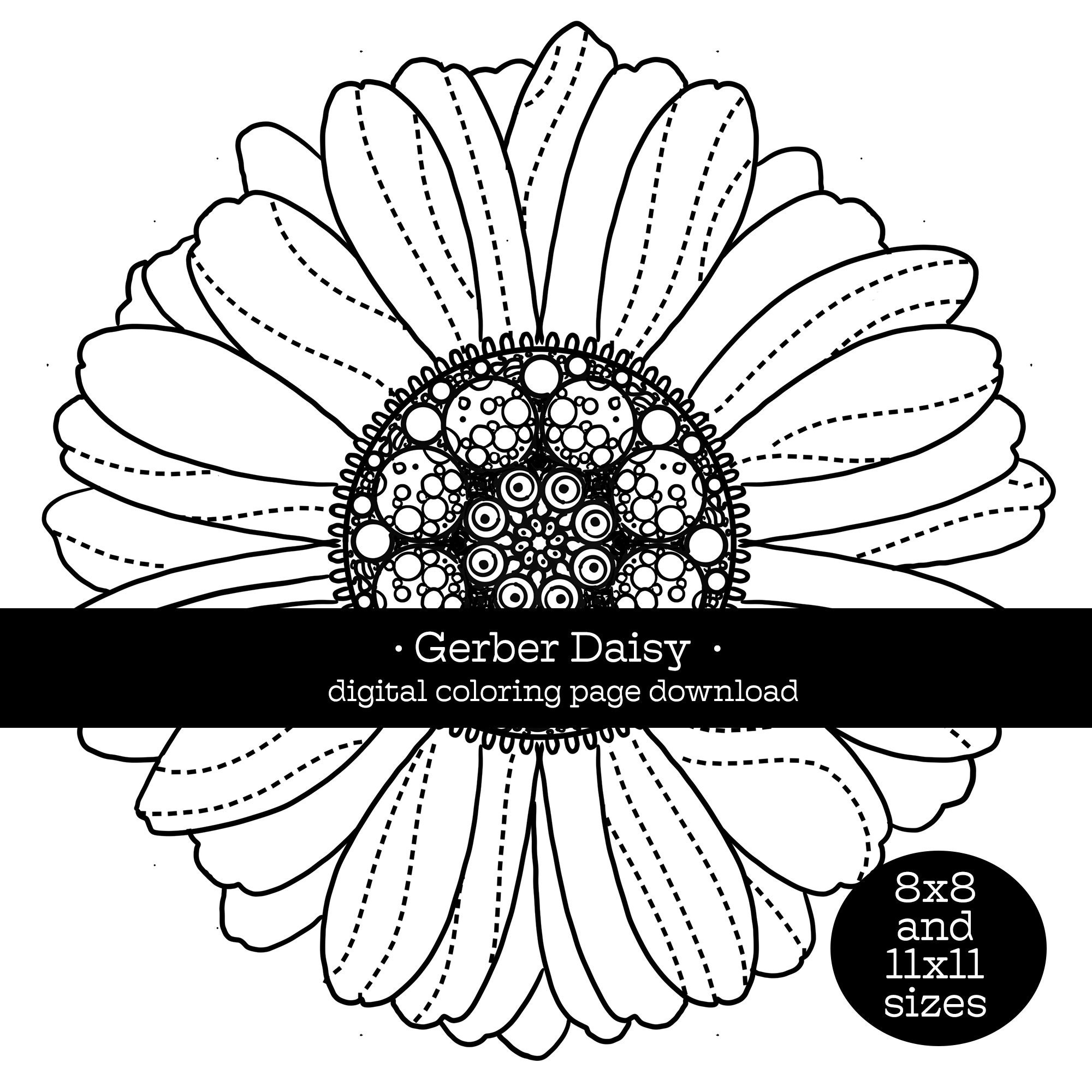 Gerber Daisy Coloring Pages