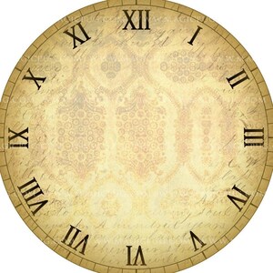 Altered Art Clock Face Digital Collage Sheet for Mixed Media Crafts ...