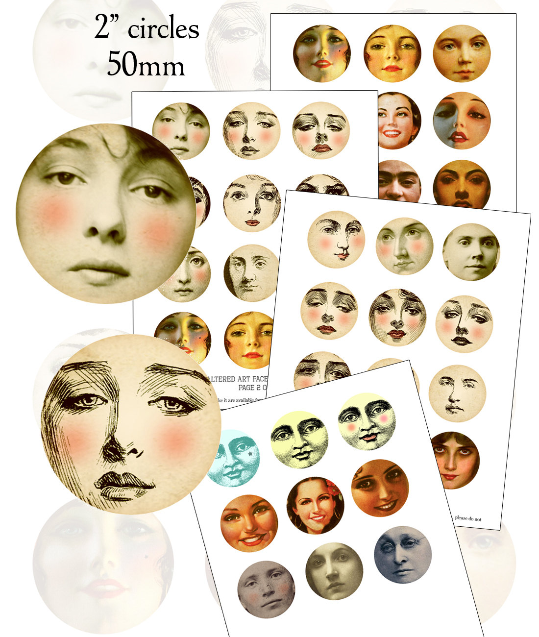 Printable Doll Faces - Etsy