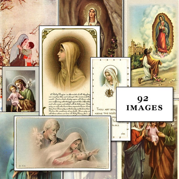 Rare Find! Antique Catholic Holy Mass and Funerary Cards Digital Download Antique Catholic Prayer Cards and Holy Images Collection set