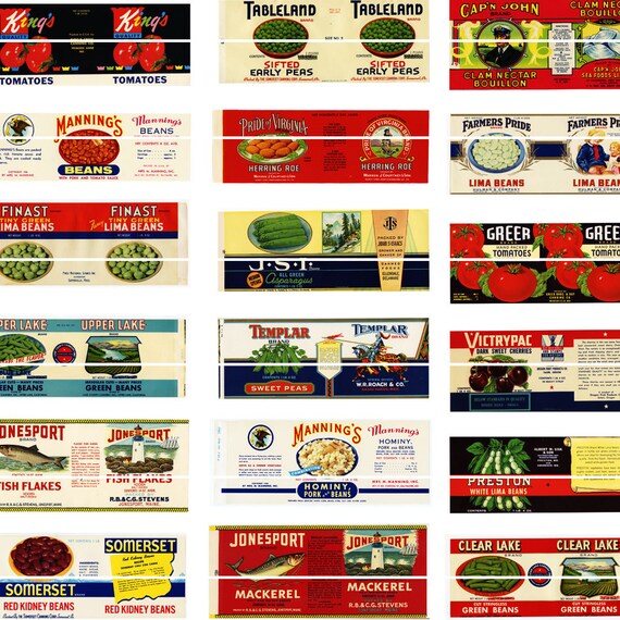 miniature dollhouse canned food labels props 1 12 scale 1 12 etsy