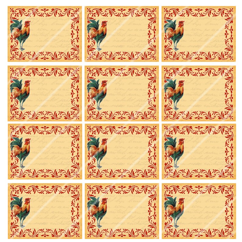 Instant Digital Download Printable Rooster Decorative Border - Etsy