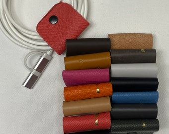 Leather cable holder