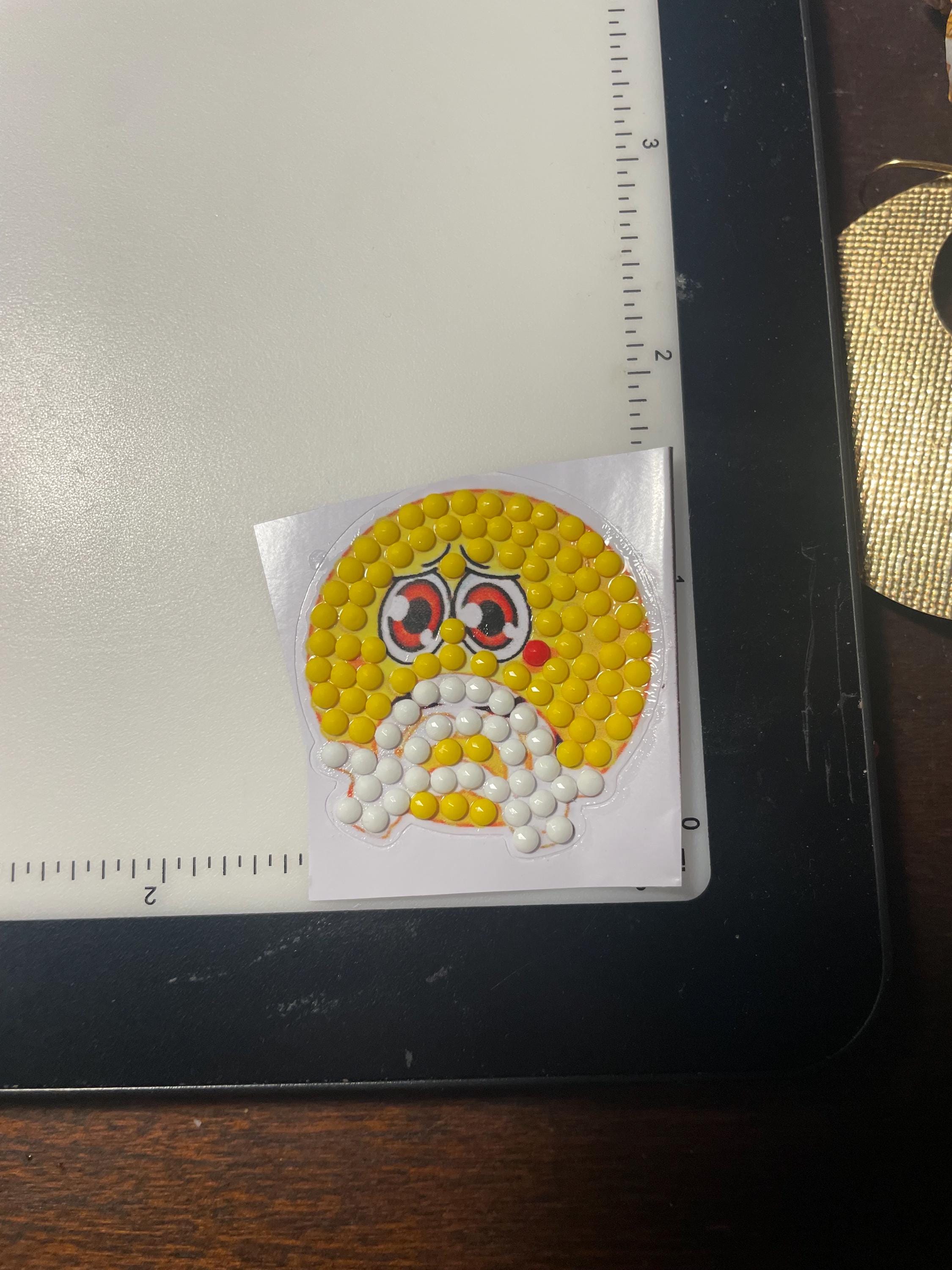 Crying Yellow Smiley Face Sticker. Completed Diamond Art. - Etsy