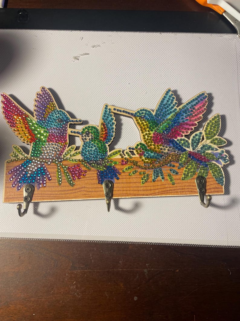 Hummingbird Diamond Art Key Holder - Etsy