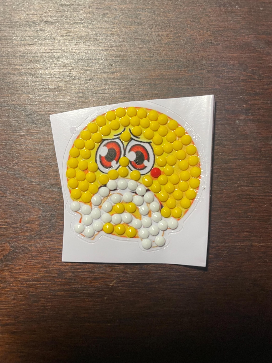 Crying Yellow Smiley Face Sticker. Completed Diamond Art. - Etsy