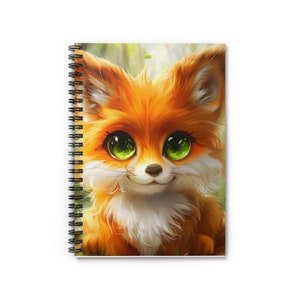 Caderno/Diário em Espiral Cute Fox - Linha Governada