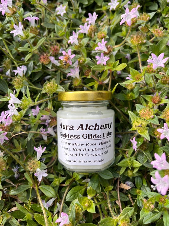 Intimacy Oil (organic Lube/ Massage Oil)- Coconut Oil Infused With  Marshmallow Root, Hibiscus Flowers, & Red Raspberry Leaf - Etsy