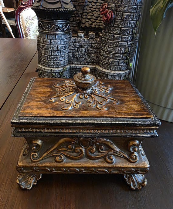 Ornate Vintage Footed decorative box