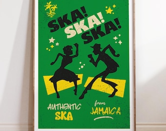 Jamaican SKA Poster: Retro Vintage Style Art - Etsy