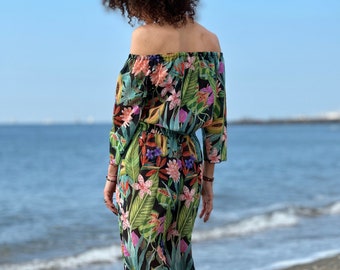 Costume de plage (tropical) - 100% viscose