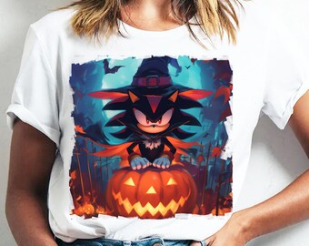 Sonic Shadow Halloween Birthday  - 300 DPI, High-Resolution, Transparent Background, Digital Download Boo Day, Spooky