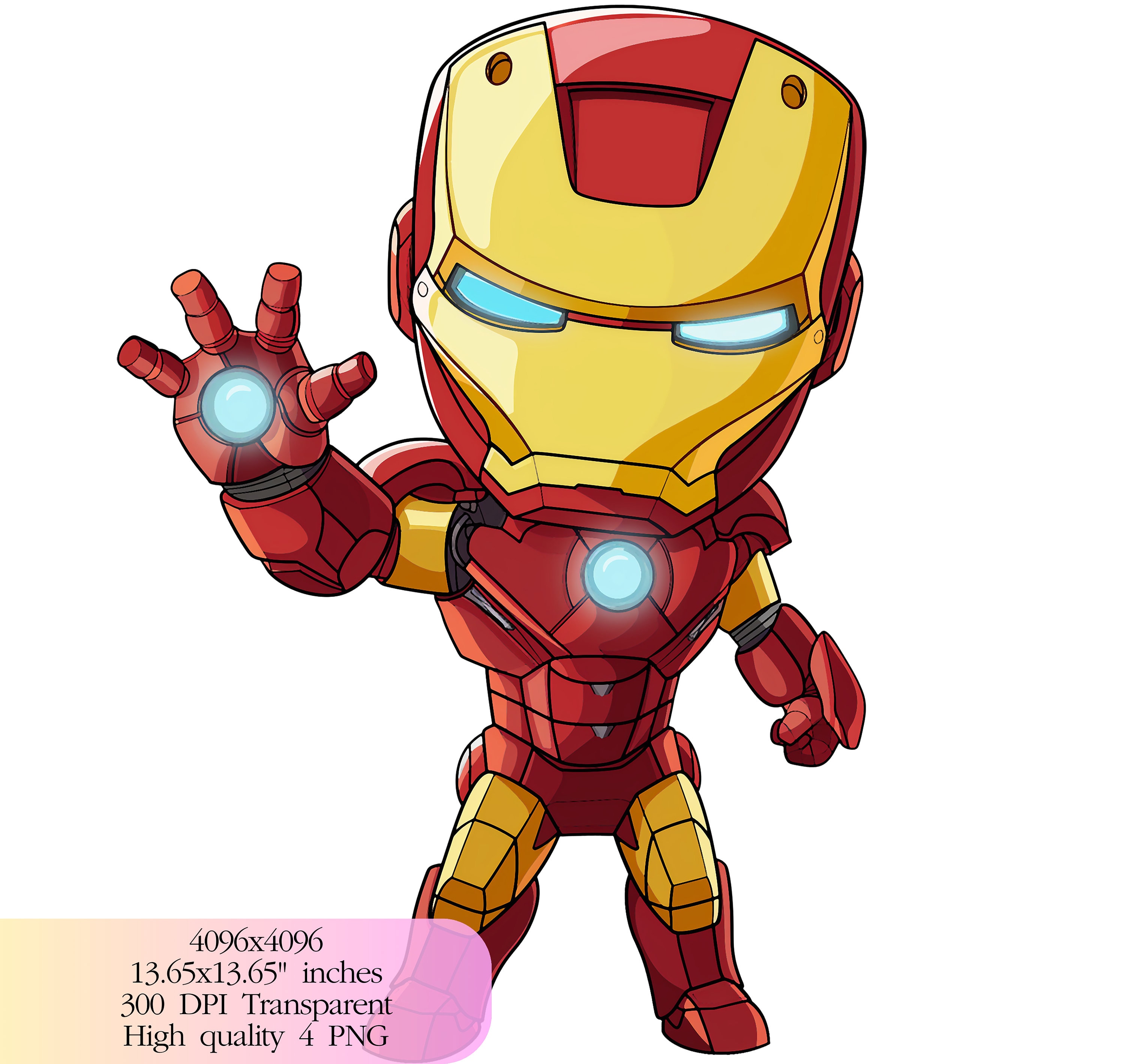 Iron Man Watercolor - Etsy, image size:3000x2838
