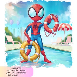 Spidey Clipart Bundle, Spidey and his Amazing Friends PNG, Spidey Watercolor, Superhero PNG, Spiderman Png, Spiderman Clipart