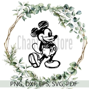 Mickey Mouse Svg, Mickey Mouse Svg, Png for Cricut, Silhouette, Cutting Plotter, Mouse Svg, Face, Digital Download, Happy Mickey