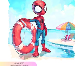 Spidey Clipart Bundle, Spidey and his Amazing Friends PNG, Spidey Watercolor, Superhero PNG, Spiderman Png, Spiderman Clipart