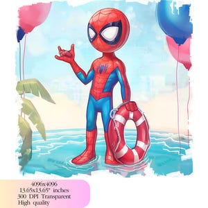 Spidey Clipart Bundle, Spidey and his Amazing Friends PNG, Spidey Watercolor, Superhero PNG, Spiderman Png, Spiderman Clipart