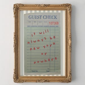 Gast Check Druck, New York Druck, Funky Poster, Dopamin Wandkunst, Es wird immer New York oder Nirgendwo Wanddruck, Gast Check Kunst