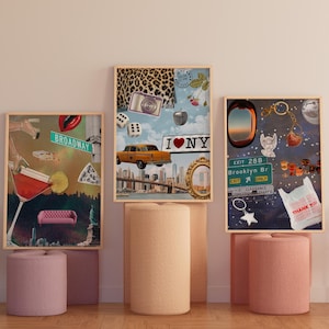 Pacote de impressão digital Maximalist NYC: decoração de dopamina descolada (download digital)