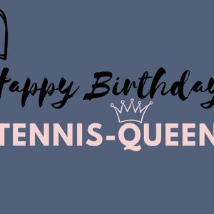 Birthday card tennis