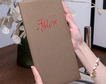 Fabric Menu Folder: Restaurant Menu Cover with Logo Printing