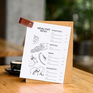 Quadro de cardápio, suporte para cardápio, pasta para prancheta, pastas para cardápio de cafeteria, cardápio para inserções, cardápio personalizado