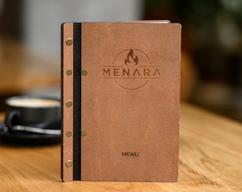 Personalisierter Restaurant Menü Halter, Sperrholz Menü Cover