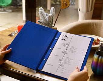 Personalisierte Restaurant Menü Cover: Wechselbare Blätter, Eco-Stoff