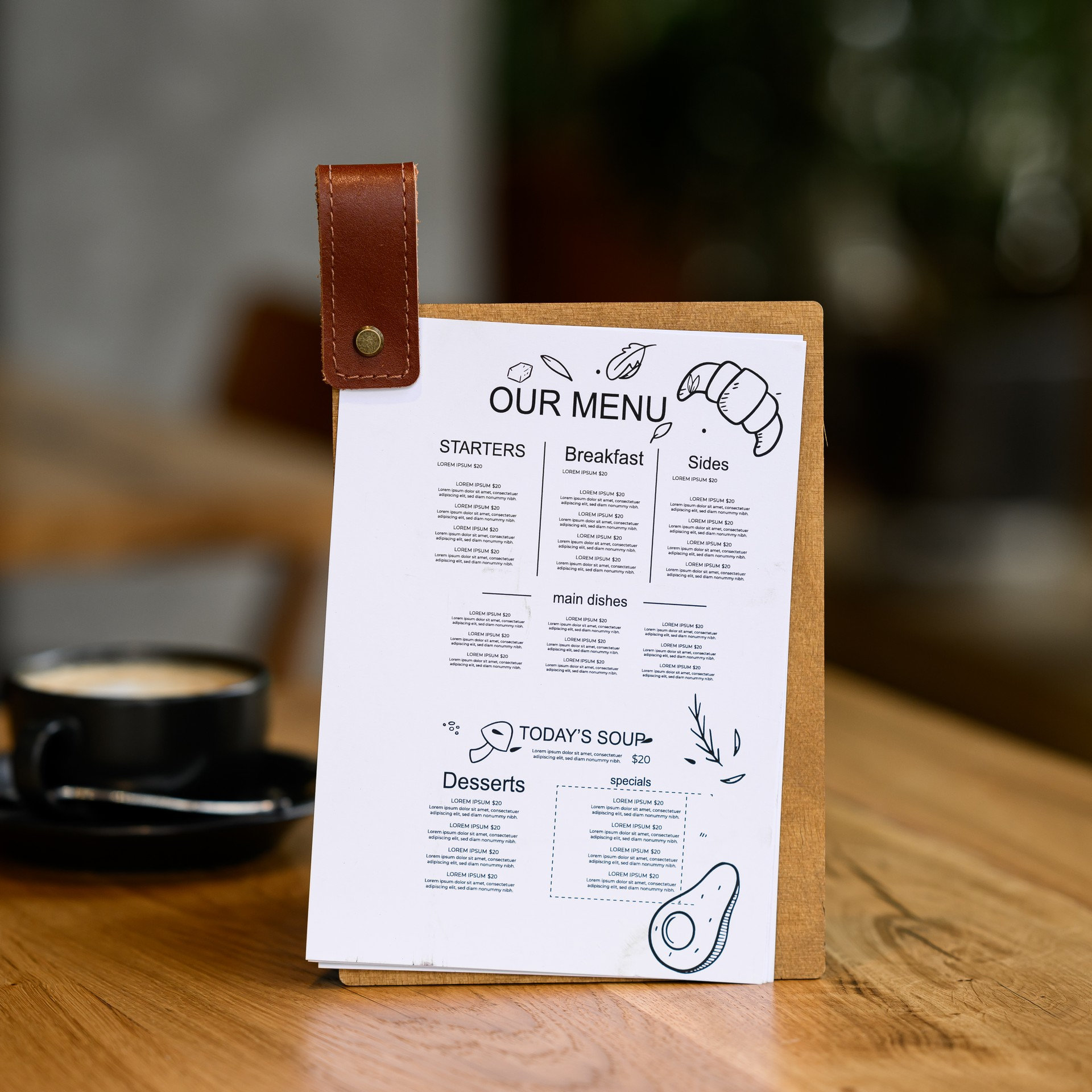 Menu Cover, Restaurant Menu Holders, Coffee Shop Menu Holder, Clipboard ...