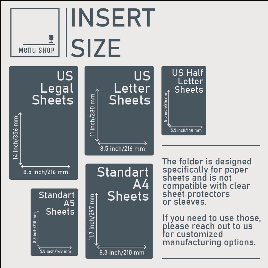 Restaurant Menu With Logo Embossing, Menu Cover, Menu Holders, Rustic ...