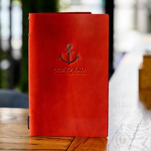 Funda de cuero personalizada para menú con banda elástica, funda para menú de restaurante, fundas para menú con hojas que se fijan a la tira de goma, soporte para menú personalizado
