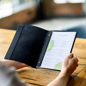 Pasta de cardápio para folhas trocáveis com tábua de fixação, capas de cardápio, livro de cardápio, suporte de cardápio personalizado para carta de vinhos, suporte de cardápio de coquetéis, pasta de cardápio