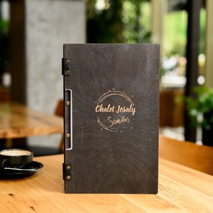Cardápio com gravura de logotipo, porta-cardápio, capa de cardápio de restaurante, capas de cardápio, porta-cardápio de bebidas, cardápio tamanho carta, pasta de cardápio de café
