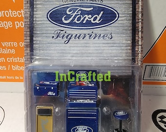 Ensemble d'outils de modélisme n° 583, figurines en résine, pièces d'origine Ford Mustang bleu