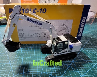 Komatsu PC210-10 Excavator White Limited Edition 1/50 Scale DieCast Model New