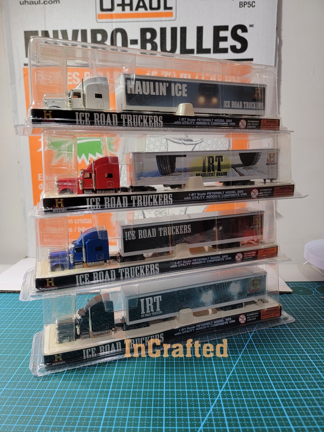 Norscot HO Scale Kenworth W900(blue) & Peterbilt Model 389(White) NIB OOP | #2012212777