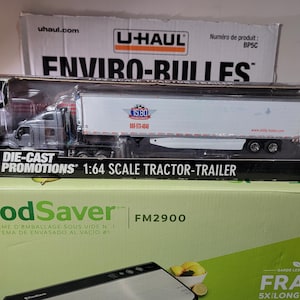 DCP 1/64 Scale Peterbilt Semi Truck 1580 Leasing & Rental Utility W/ Carrier Reefer Trailer Used
