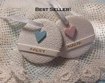 Personalized Miscarriage Stillborn Ornaments, Infant Baby Loss Loved One Handmade Remembrance, Angel Heart Wings, Present Gifts